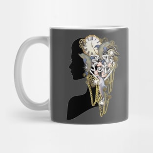 Trendy-Steampunk woman profile Mug